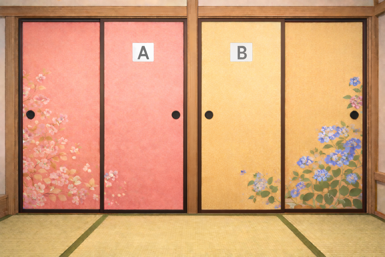 Decorative fusuma screen